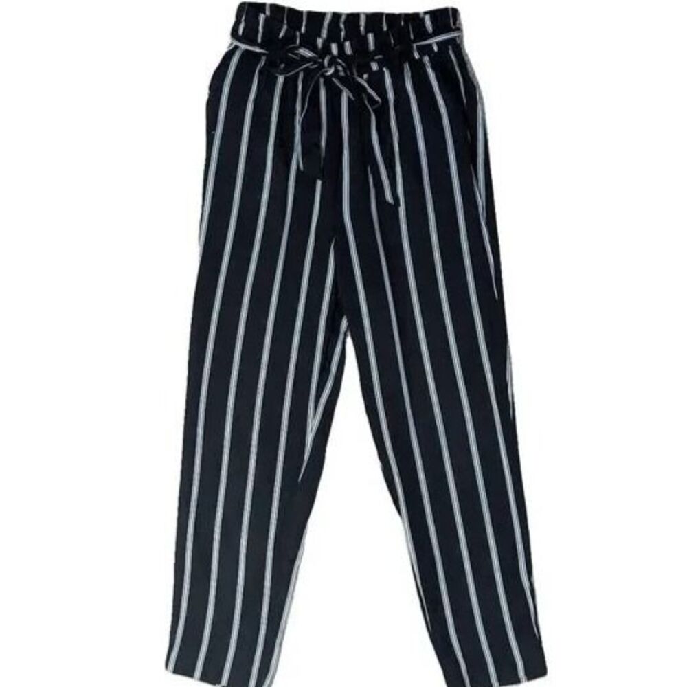 H&M Stripped Paper Bag Pants Size 4 Preowned